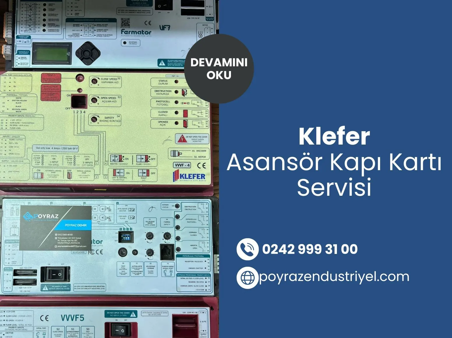 Klefer Asansör Kapı Kartı Servisi